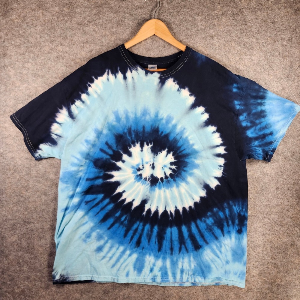 Tie-Dye Colortone T-Shirt Men 2XL Spiral Psychedelic Cotton Tee Retro Streetwear